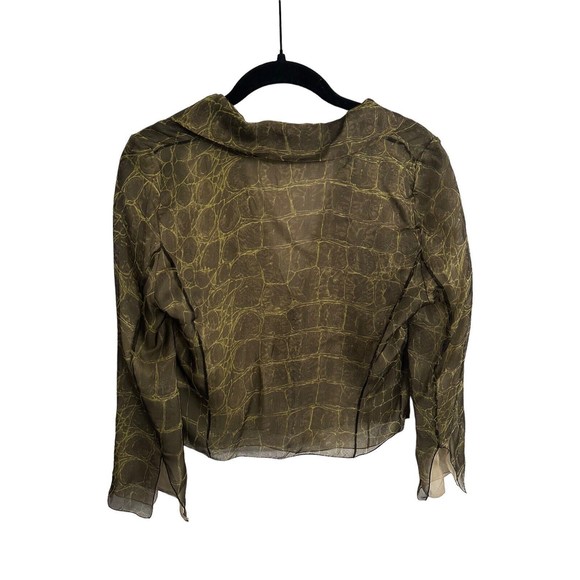 Herve Leger Paris Silk Blend Sheer Top Size US 6 - Picture 7 of 16